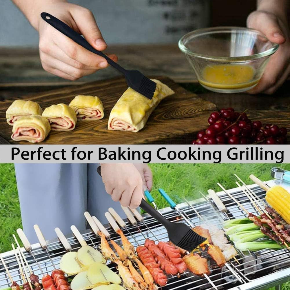 Basting Brush Silicone Pastry Baking Brush BBQ Sauce Marinade Meat Glazing Oil Brush Heat Resistant, Kitchen Cooking Baste
